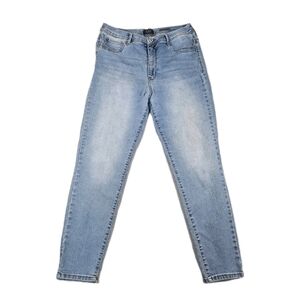 Curve Appeal Womens Jeans Size 14/32 Light Wash Stretch Denim Straight Leg